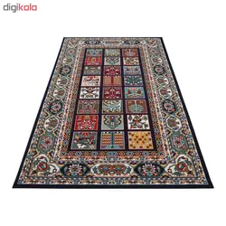 گلیم ماشینی دنیای فرش طرح خشتی سلطنتی