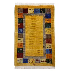 گبه دستباف یک و نیم متری طرح خشتی مدل HA40