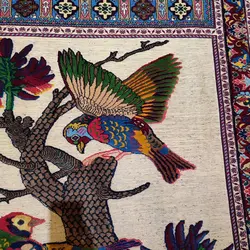 گلیم دستباف سه متری طرح پرنده مدل AA94