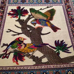 گلیم دستباف سه متری طرح پرنده مدل AA94