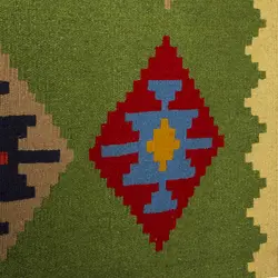 گلیم دستباف سه متری طرح هندسی مدل H54