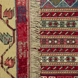 گلیم دستبافت یک و نیم متری طرح سوزنی مدل H74