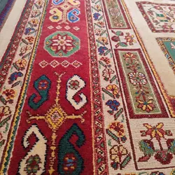 گلیم فرش دستباف سه متری طرح خشتی مدل AA25