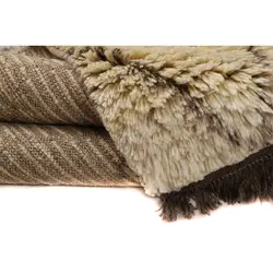گلیم گبه دستبافت یک ونیم متری مدل شگی طرح مراکشی کد140759