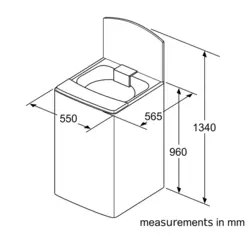 ماشین لباسشویی درب از بالا بوش مدل BOSCH WOE801W0GC
