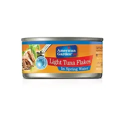 تن ماهی لایت flakes در آب معدنی | light tuna flakes American garden