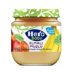 پوره ارگانیک سیب و موز هرو بیبی 125 گرمی | Hero Baby