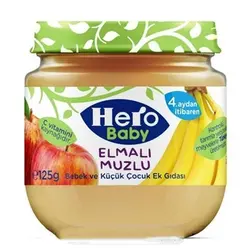 پوره ارگانیک مخلوط میوه هلو و موز هرو بیبی |  Hero Baby