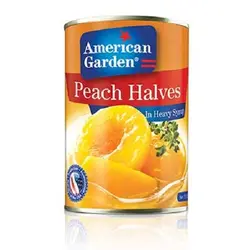 کمپوت هلو در شربت غلیظ امریکن گاردن | peach halves American garden