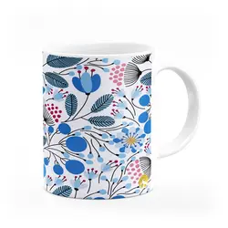 ماگ طرح گل و برگ مدل MG8865