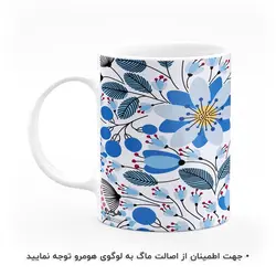 ماگ طرح گل و برگ مدل MG8865