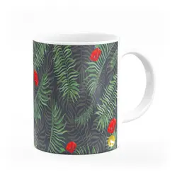 ماگ طرح دخترونه گل و برگ مدل MG8850