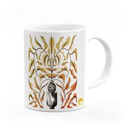 ماگ طرح گل و برگ مدل MG8831