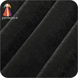 پارچه کتان کریستال شیمر مشکی