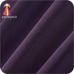 پارچه کرپ نخ ساده بادمجانی
