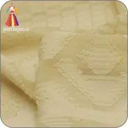 پارچه حریر طرح مصری لیمویی