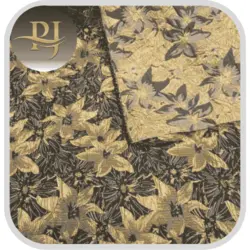 خرید پارچه ژاکارد طرح گلدار مشکی