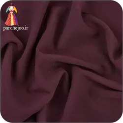 خرید پارچه کرپ حریر ساده زرشکی تیره