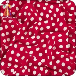 خرید پارچه کرپ نخ توپی قرمز-سفید