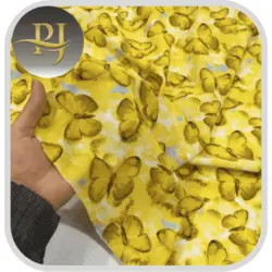 خرید پارچه بوگاتی فانتزی زرد