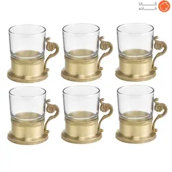سرویس چای خوری برنجی ایران کادو کد 8013