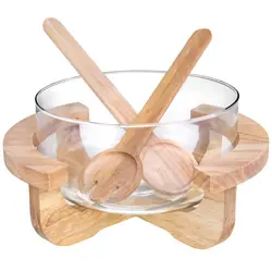 کاسه سالاد چوبی کد 9501