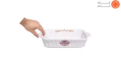 تابه مستطیل چینی دالتون طرح گل صورتی کد 748L