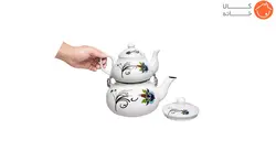 ست کتری و قوری لعابی راسا کد 8003