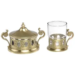 سرویس چای خوری برنجی ایران کادو مدل 10026