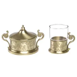 سرویس چای خوری برنجی ایران کادو مدل 10020