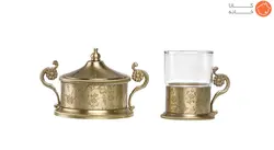 سرویس چای خوری برنجی ایران کادو مدل 10020