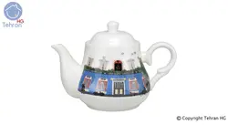 قوری چینی رومنس طرح انگلیسی مدل 5873