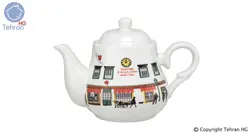 قوری چینی رومنس طرح انگلیسی مدل 5873