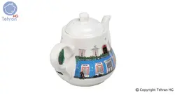 قوری چینی رومنس طرح انگلیسی مدل 5873