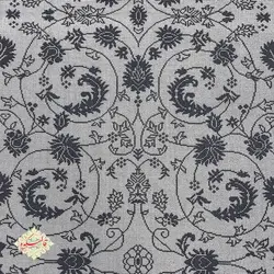 گلیم کناره طرح پیچک طوسی