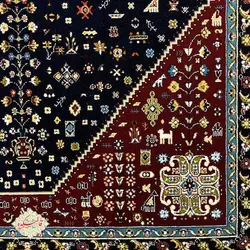 فرش گبه طرح آیلین