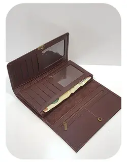 کد 1767 کیف پول چرم طبیعی زنانه پارما