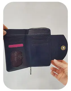 کد 1843 کیف پول زنانه چرم طبیعی اکوال
