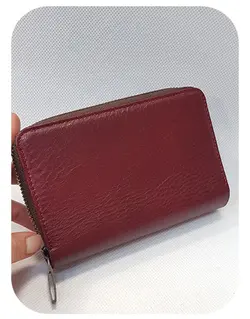 کد 1843 کیف پول زنانه چرم طبیعی اکوال