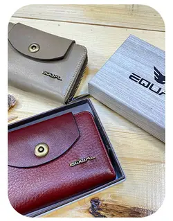 کد 1843 کیف پول زنانه چرم طبیعی اکوال
