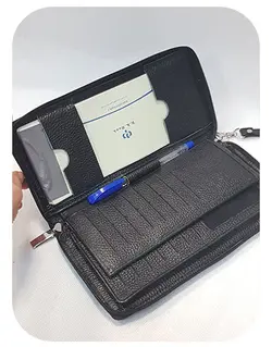 کیف دسته چک چرم طبیعی کد 3000