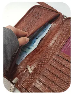 کیف دسته چک چرم طبیعی کد 3000