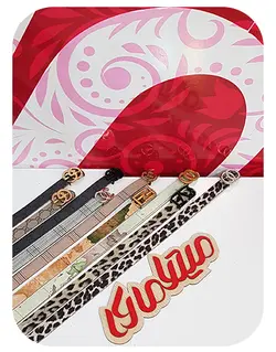 کد 1030 کمربند دخترانه 2 سانتی برند و طرح دار