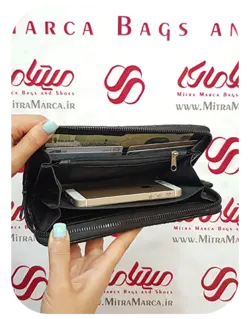 کد 655 کیف پول زنانه سایز بزرگ طرح شنل دوزی
