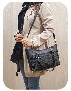 کد 1698 کیف دستی دوشی طرح بافت