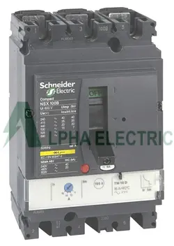 کلید اتوماتیک 100 امپر غیر قابل تنظیم اشنایدر - الفا الکتریک