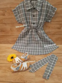 سارافون چهارخونه دخترانه