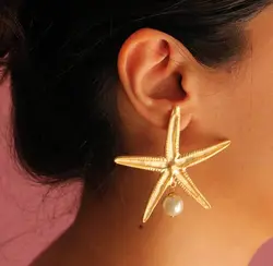 گوشواره میخی مدل ستاره دریایی - فروشگاه اینترنتی بلیندا