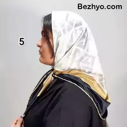 روسری ساتن ابریشم ساده (کد 28374) | بژیو