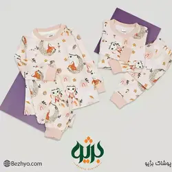 فروش ست بلوز شلوار نخی دخترانه 120041 در 4 سایز